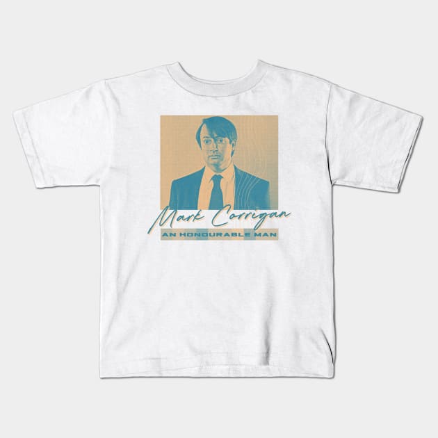 Mark Corrigan // Duotone Aesthetic Fan Art Design Kids T-Shirt by unknown_pleasures